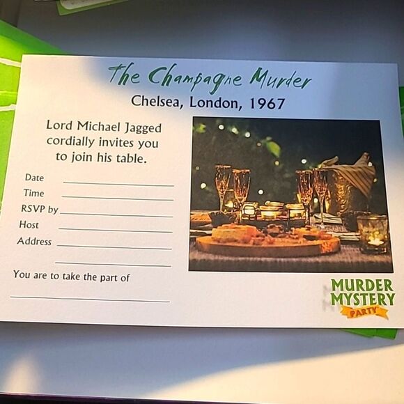 A Mystery Dinner Party Game - The Champagne Murder - Picture 13 of 15
